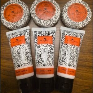 ETRO Milano Pegaso Body Lotion (40 ml) + Soap (40 g) Travel Set of 3 each RARE